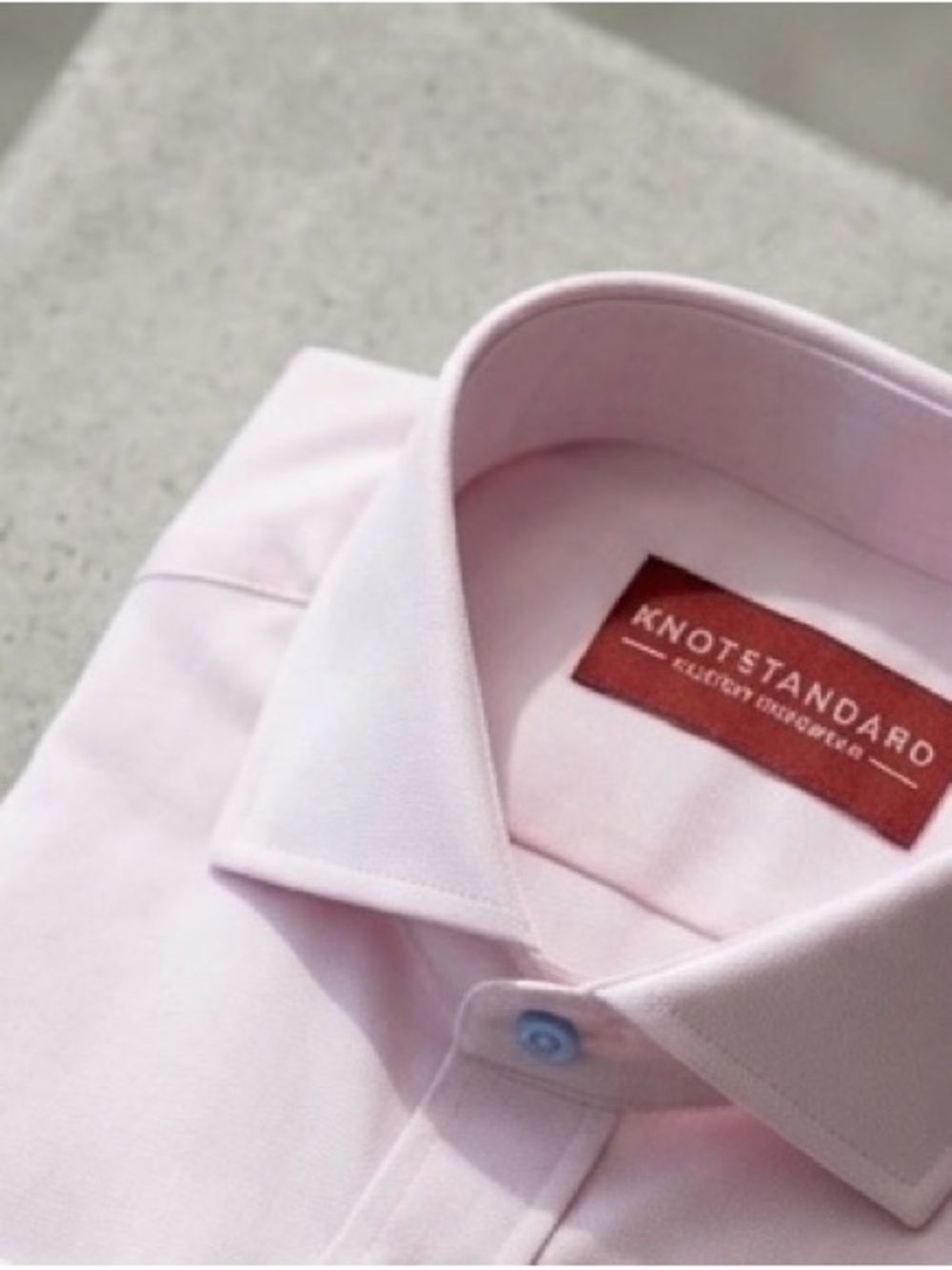 NWOT Knot Standard Custom Bespoke Luxury Dress Shirt Pink 16.5